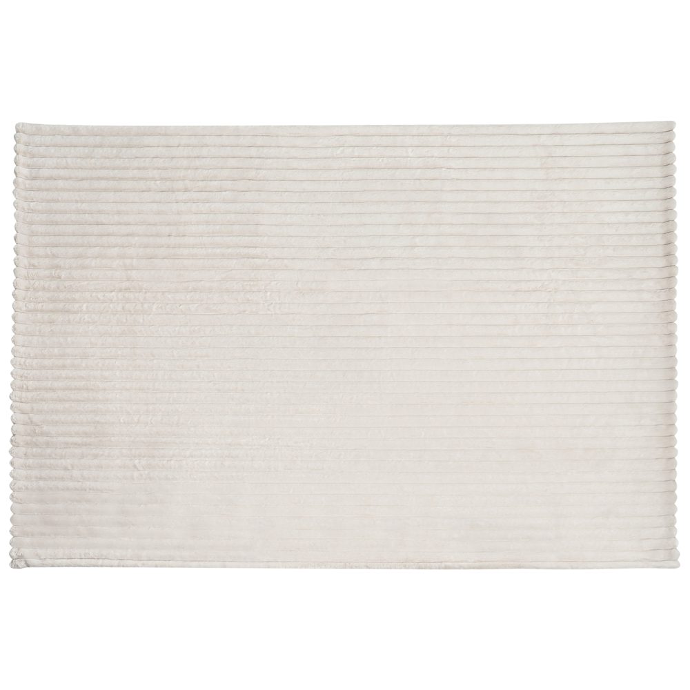 Copriletto decorativo in tessuto morbido 150 x 200 cm beige c chiaro amera da letto