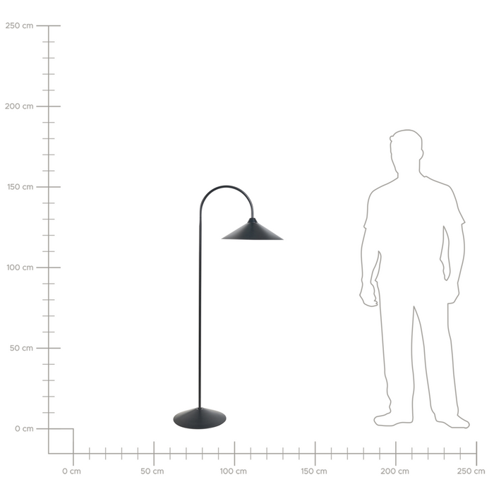 Lampada da terra con paralume e base in metallo nero in stile moderno per soggiorno e camera da letto