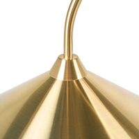 Lampada da terra con paralume e base in metallo oro in stile moderno per soggiorno e camera da letto