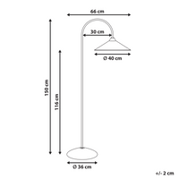 Lampada da terra con paralume e base in metallo oro in stile moderno per soggiorno e camera da letto