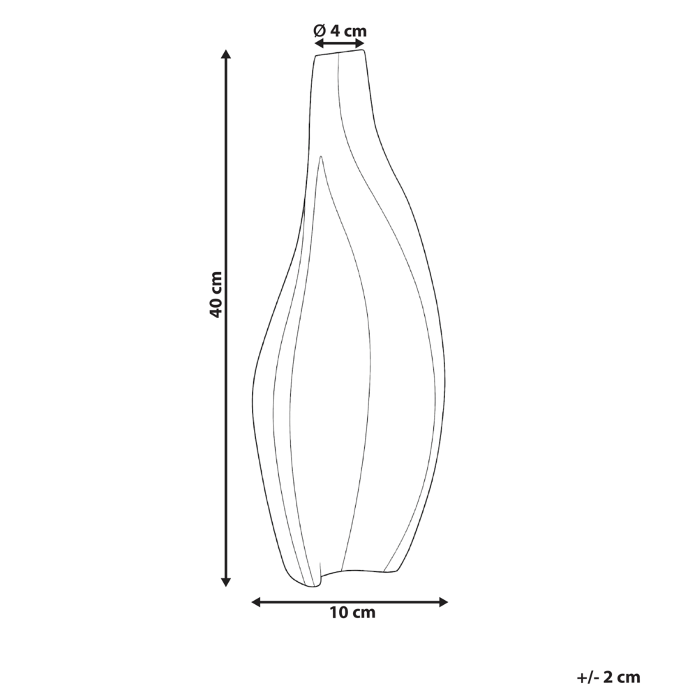 Vaso decorativo in legno di mango beige e nero realizzato a mano con collo stretto