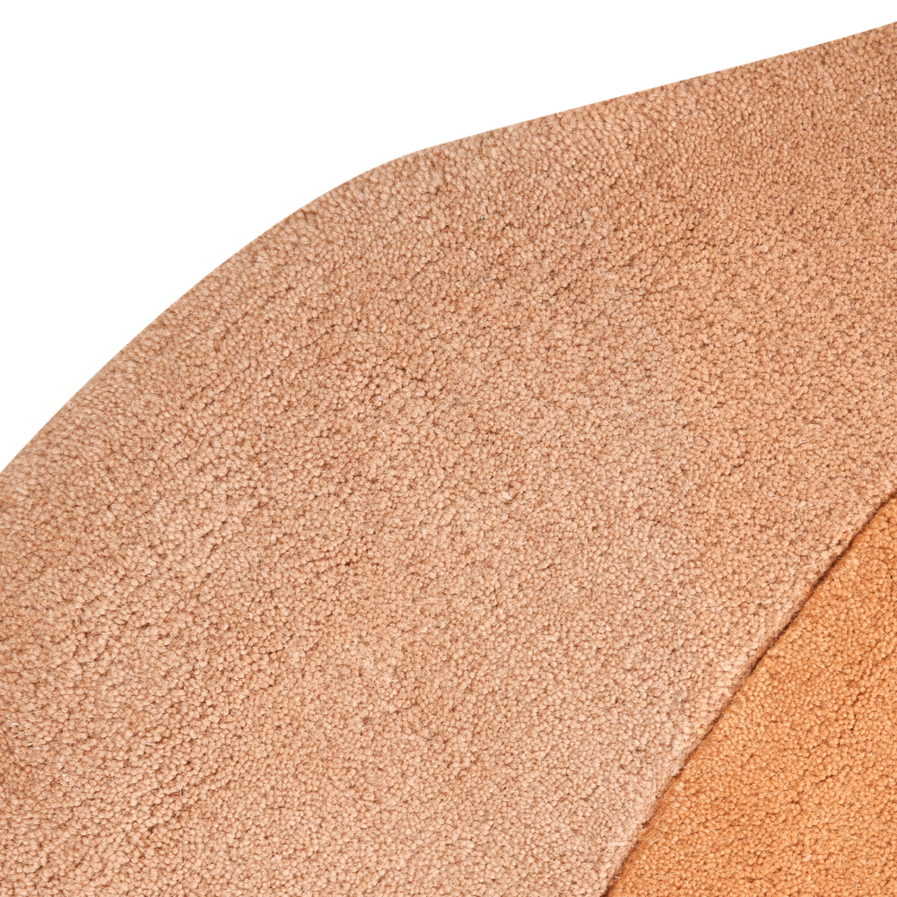 Tappeto per aree multicolore in lana 140 x 140 cm Tappeto di forma irregolare