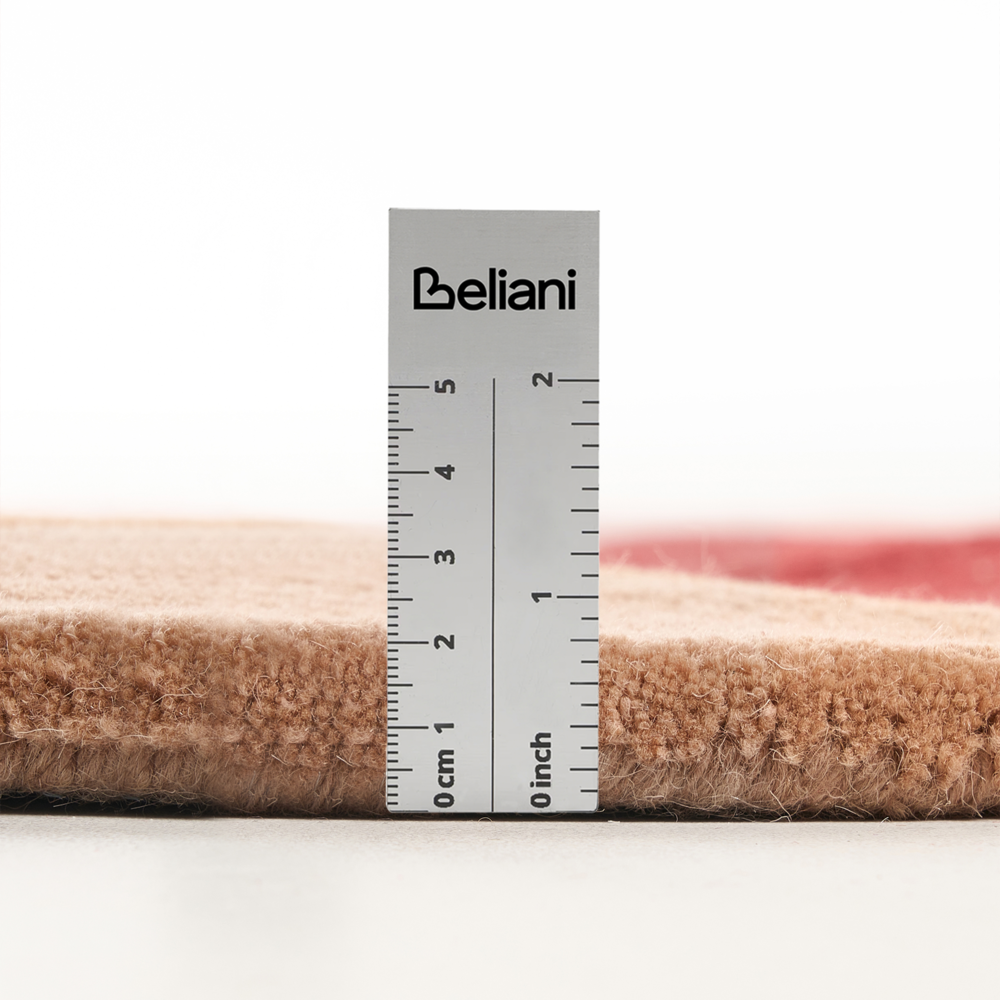 Tappeto per aree multicolore in lana 140 x 140 cm Tappeto di forma irregolare