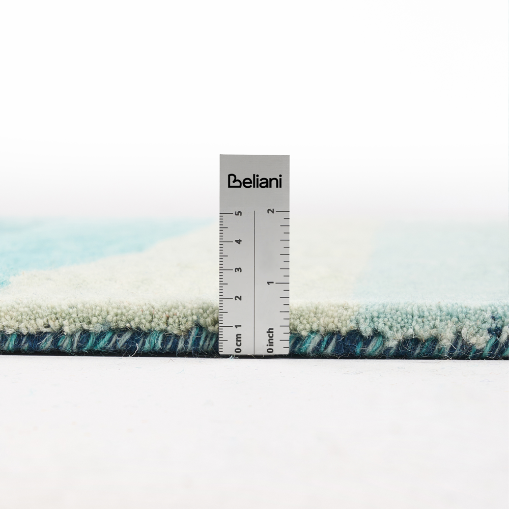 Tappeto in lana rettangolare a righe multicolore 140 x 200 cm soggiorno camera da letto