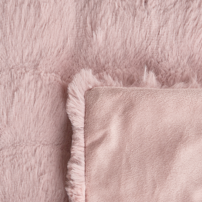 Coperta in finta pelliccia rosa 200 x 220 cm camera da letto