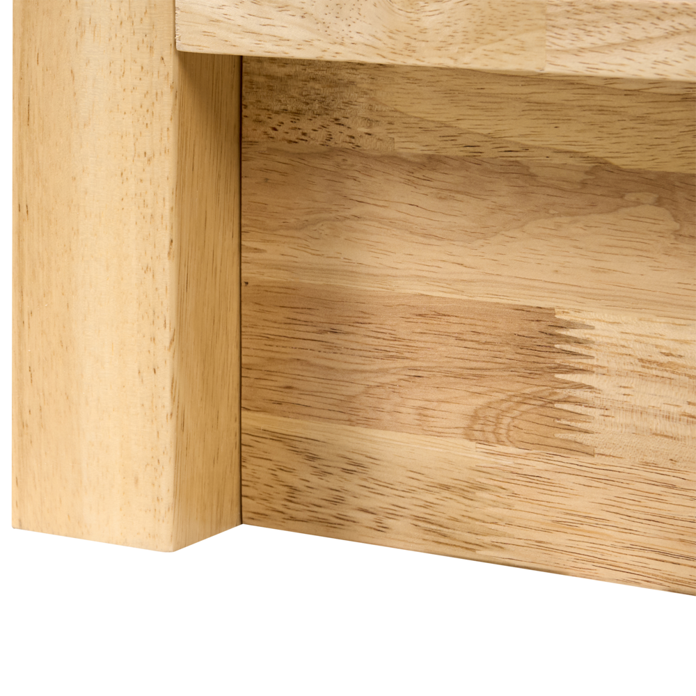 Letto in legno marrone chiaro 180 x 200 cm con baldacchino dal design minimalista