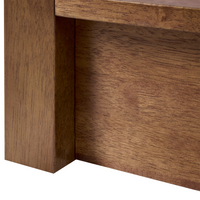 Letto in legno marrone scuro 180 x 200 cm con baldacchino dal design minimalista