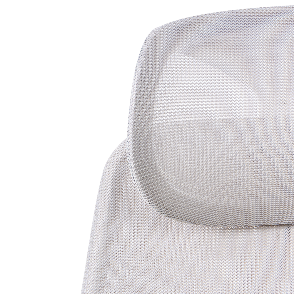 Sedia da ufficio multifunzionale con rivestimento in rete grigio chiaro e verde acqua con braccioli e poggiatesta regolabili Regolazione dell'altezza del sedile Base girevole