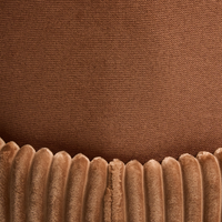 Set di 2 sedie da bar con rivestimento in tessuto marrone e braccioli in velluto stile retrò