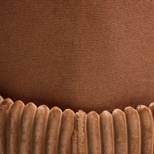 Set di 2 sedie da bar con rivestimento in tessuto marrone e braccioli in velluto stile retrò