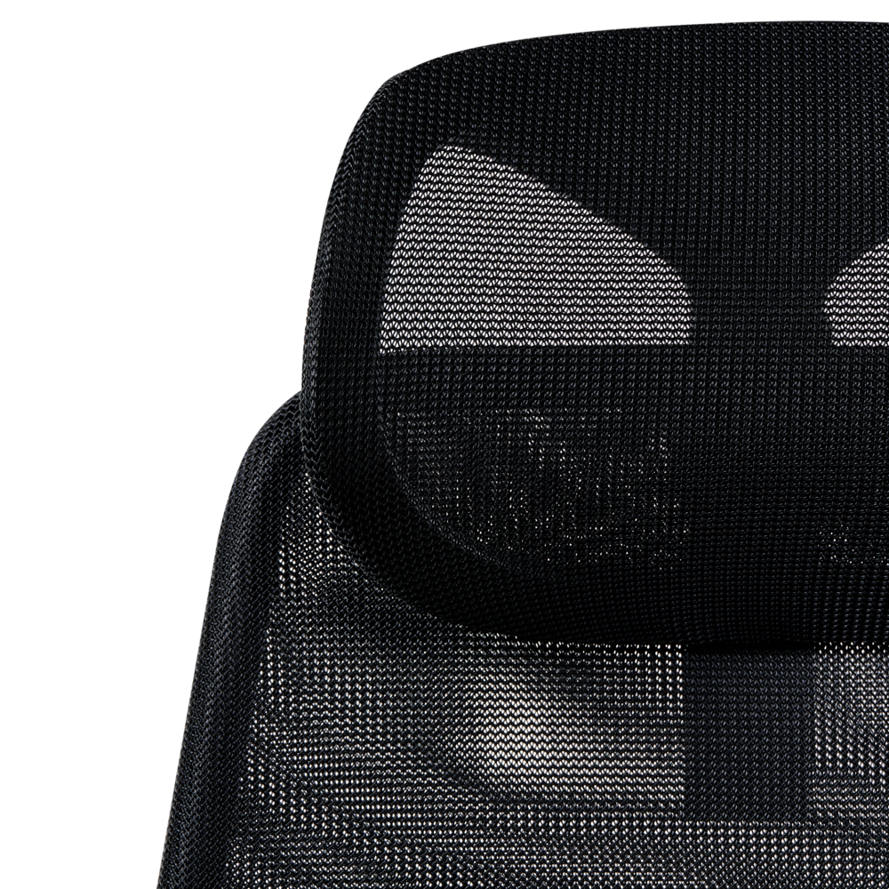 Sedia da ufficio multifunzionale con rivestimento in rete nero con braccioli e poggiatesta regolabili Regolazione dell'altezza del sedile Base girevole