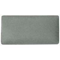 Chaise longue in tessuto verde imbottita con cuscini gambe in acciaio in stile scandinavo