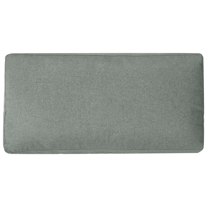 Chaise longue in tessuto verde imbottita con cuscini gambe in acciaio in stile scandinavo