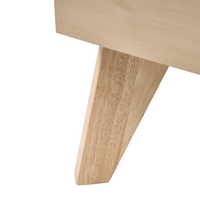 Letto matrimoniale  in legno di pioppo con testiera in vimini 160 x 200 cm camera da letto moderna boho minimalista