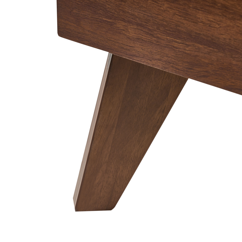 Letto matrimoniale in legno di gomma con testiera in vimini marrone scuro 120 x 200 cm stile boho minimalista