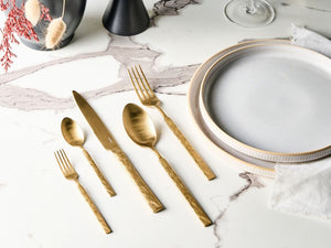 Set di posate in acciaio inossidabile oro 30 pezzi per ogni occasione Coltello Cucchiaio Forchetta Cucchiaino Forchetta da torta Design moderno