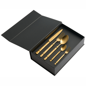 Set di posate in acciaio inossidabile oro 30 pezzi per ogni occasione Coltello Cucchiaio Forchetta Cucchiaino Forchetta da torta Design moderno