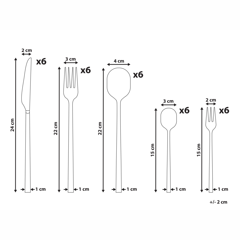 Set di posate da 30 pezzi per ogni occasione in Acciaio inossidabile Argento posate per ogni occasione
