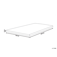 Coprimaterasso in schiuma bianco 120 x 200 cm comfort morbidezza