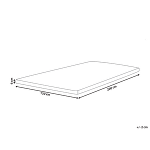 Coprimaterasso in schiuma bianco 120 x 200 cm comfort morbidezza