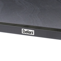 Tavolo da pranzo da giardino piano in pietra sinterizzata nera e struttura in ferro resistente ai raggi UV e alla ruggine interni ed esterni