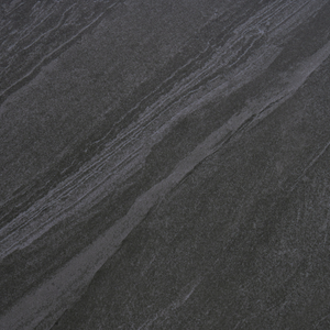 Tavolo da pranzo da giardino piano in pietra sinterizzata nera e struttura in ferro resistente ai raggi UV e alla ruggine interni ed esterni