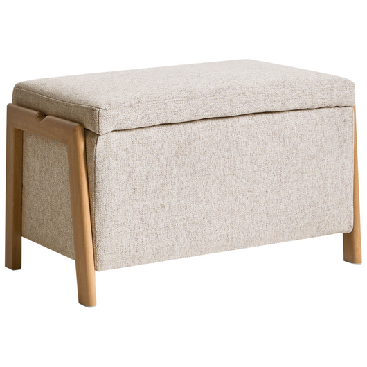 Panca stile moderno e glamour per camera da letto e soggiorno Rivestimento in tessuto contenitore marrone chiaro