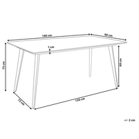 Tavolo da pranzo da giardino Piano in pietra sinterizzata Struttura in ferro Resistente ai raggi UV, all'acqua e alla ruggine Per interni ed esterni Marmo nero e grigio