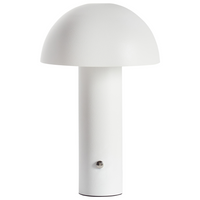 Lampada da tavolo bianca a LED senza fili in ferro per interni e per esterni Fungo moderno