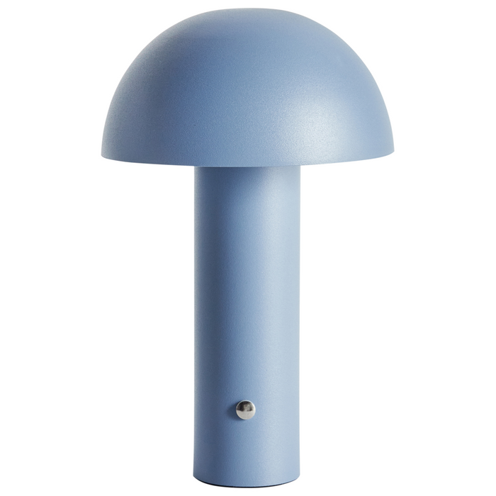 Lampada da tavolo blu a LED senza fili in ferro per interni e per esterni Fungo moderno