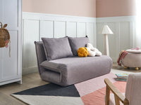 Divano letto grigio scuro rivestito in finto lino a 2 posti senza braccioli con cuscini extra Divano per bambini Stile moderno Soggiorno Camera da letto per bambini