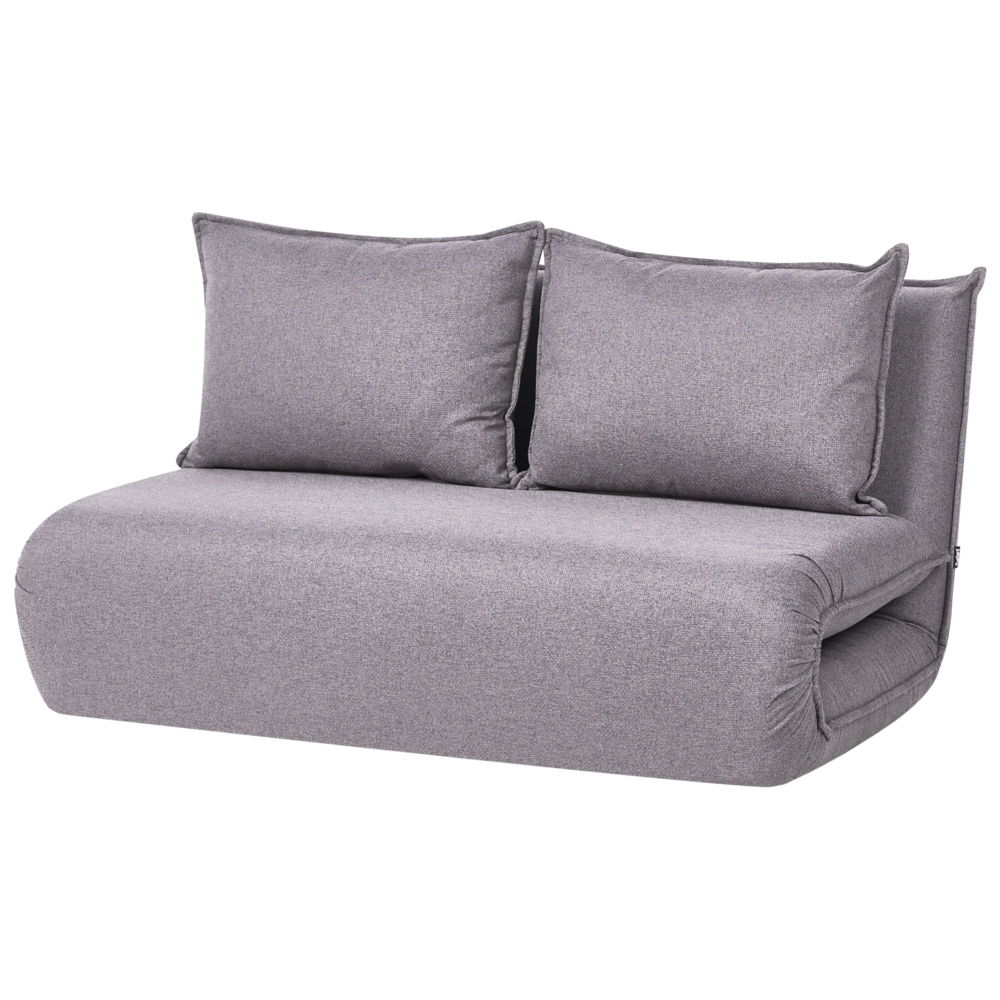 Divano letto grigio scuro rivestito in finto lino a 2 posti senza braccioli con cuscini extra Divano per bambini Stile moderno Soggiorno Camera da letto per bambini