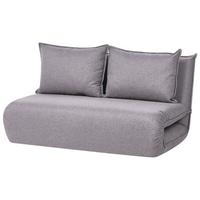 Divano letto grigio scuro rivestito in finto lino a 2 posti senza braccioli con cuscini extra Divano per bambini Stile moderno Soggiorno Camera da letto per bambini