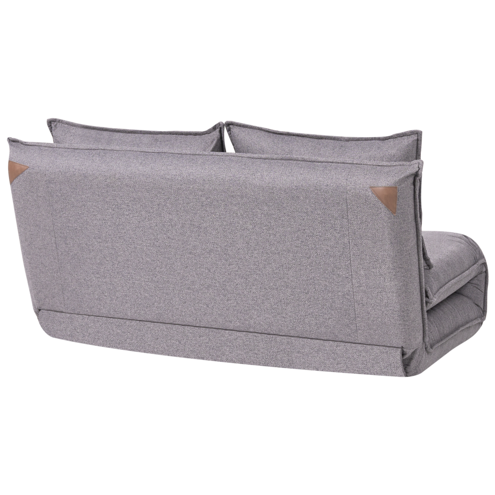 Divano letto grigio scuro rivestito in finto lino a 2 posti senza braccioli con cuscini extra Divano per bambini Stile moderno Soggiorno Camera da letto per bambini