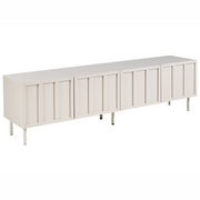 Mobile TV Beige chiaro MDF 4 ante Gambe in metallo Cashmere Design moderno Camera da letto