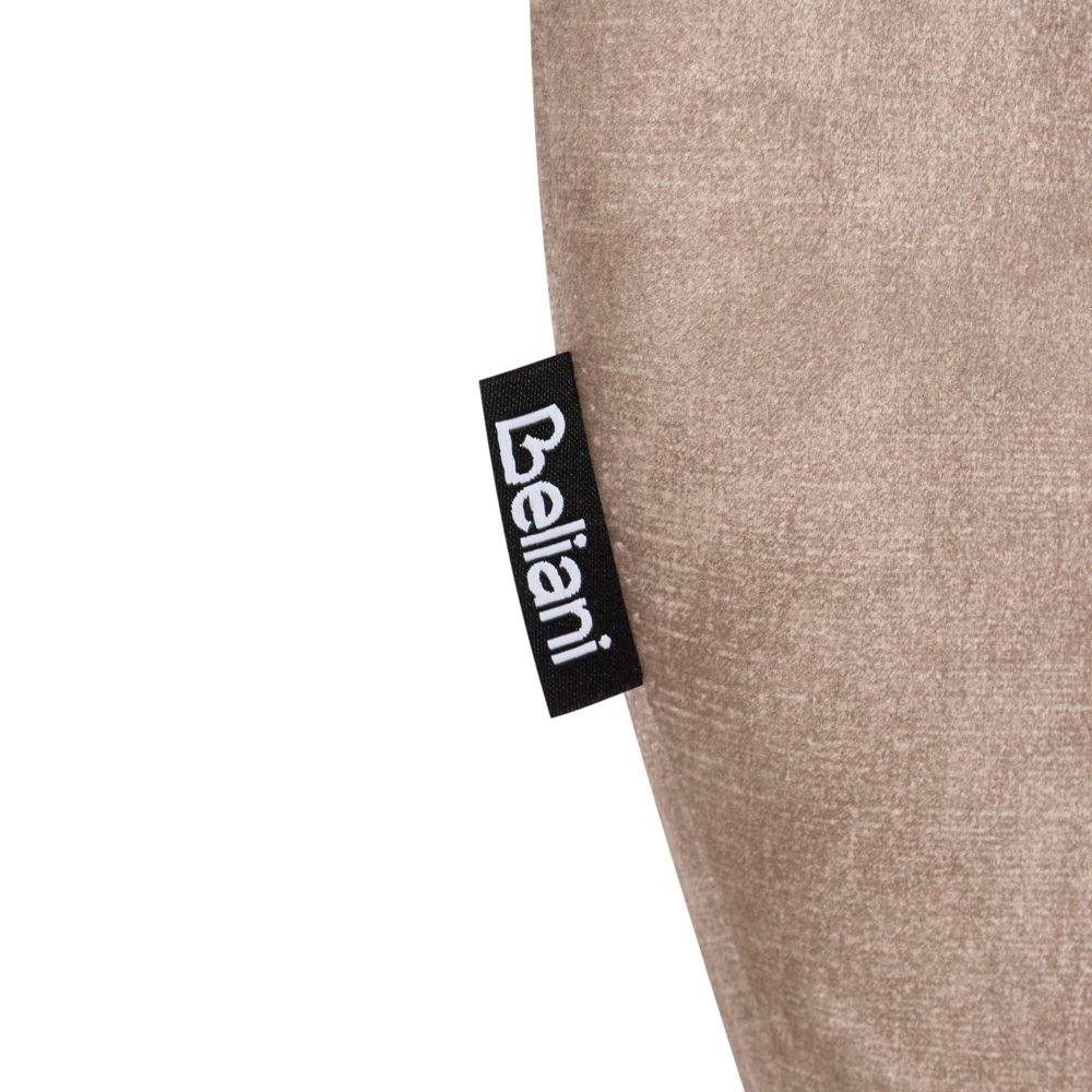 Set di 4 sedie da pranzo in velluto beige con gambe in ferro nero, girevoli a 180°, moderne e imbottite