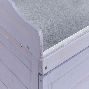 Banco da giardinaggio Legno di abete grigio Mobili da esterno Resistente alle intemperie Dimensioni compatte