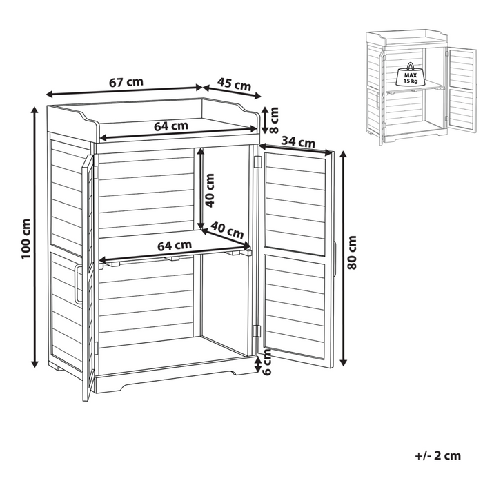 Banco da giardinaggio Legno di abete grigio Mobili da esterno Resistente alle intemperie Dimensioni compatte