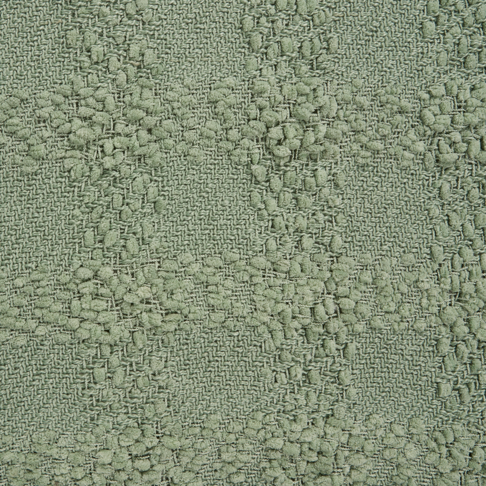 Coperta di cotone intrecciata con nappe verde 150 x 200 cm morbida classica