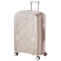 Set di 3 valigie rigide Grigio chiaro Materiale sintetico Lucchetto TSA in ferro Ruote silenziose Cerniera antifurto 3 misure stile Moderno