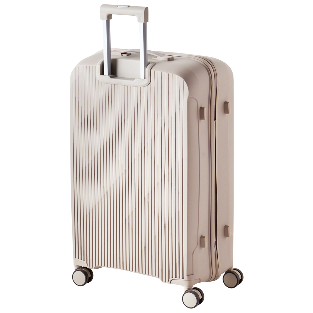 Set di 3 valigie rigide Grigio chiaro Materiale sintetico Lucchetto TSA in ferro Ruote silenziose Cerniera antifurto 3 misure stile Moderno