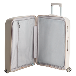 Set di 3 valigie rigide Grigio chiaro Materiale sintetico Lucchetto TSA in ferro Ruote silenziose Cerniera antifurto 3 misure stile Moderno