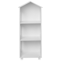 Libreria per bambini in MDF bianco a 3 ripiani per cameretta e sala giochi in stile scandinavo