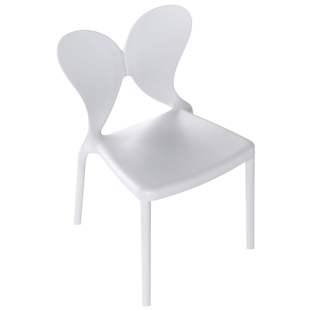 Set di 2 sedie da giardino grigio chiaro Materiale sintetico Plastica Interno Esterno Giardino Schienale a farfalla Sala da pranzo Stile moderno minimalista