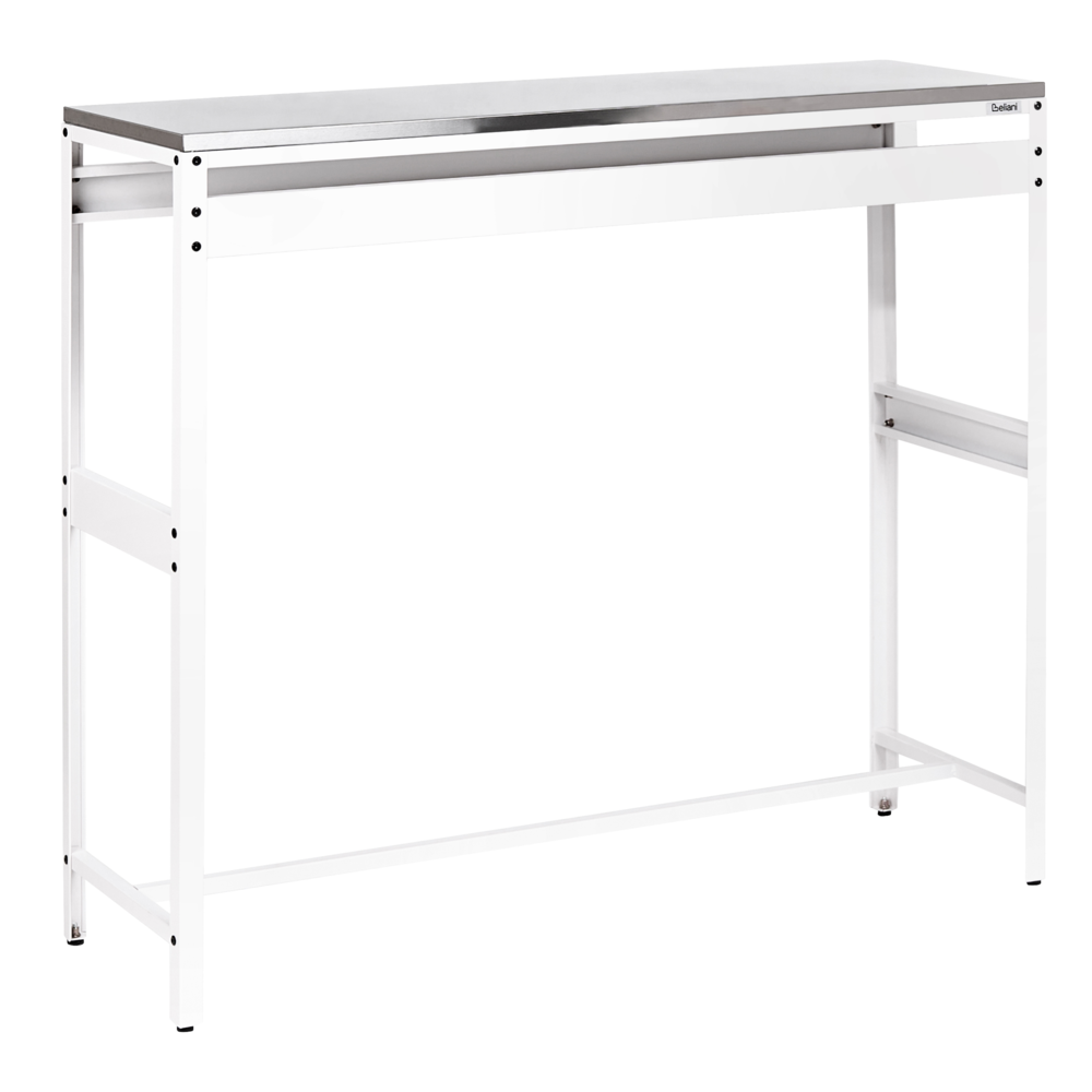 Mobile da cucina da esterno bianco in acciaio inossidabile a 3 ante con piano superiore Cucina da giardino Sala da pranzo