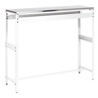 Mobile da cucina da esterno bianco in acciaio inossidabile a 3 ante con piano superiore Cucina da giardino Sala da pranzo