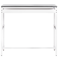 Mobile da cucina da esterno bianco in acciaio inossidabile a 3 ante con piano superiore Cucina da giardino Sala da pranzo