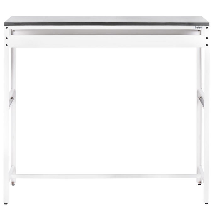 Mobile da cucina da esterno bianco in acciaio inossidabile a 3 ante con piano superiore Cucina da giardino Sala da pranzo