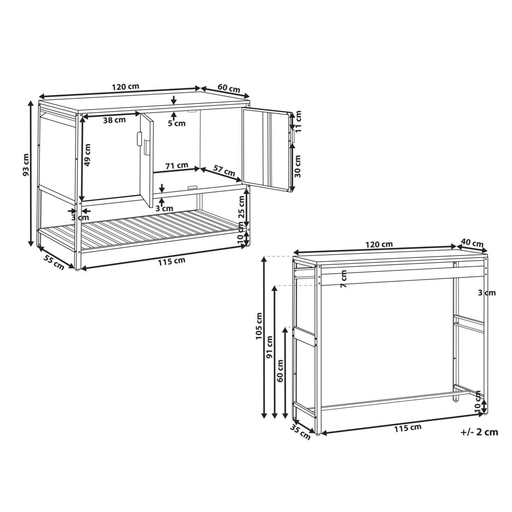 Mobile da cucina da esterno verde in acciaio inossidabile con 3 ante e piano da cucina da giardino