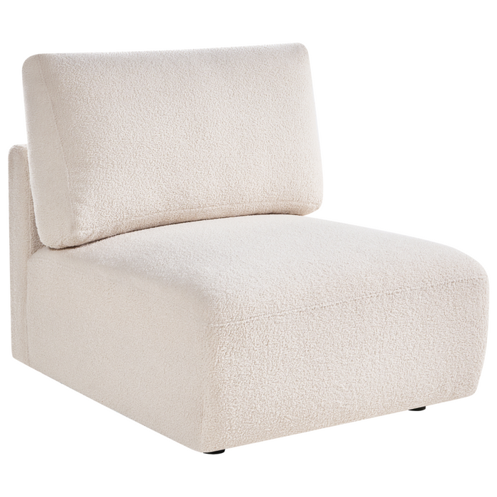 Modulo poltrona Bouclé bianco sporco Poltrona a 1 posto Stile moderno Soggiorno